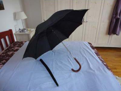 casain3mosse - ombrello con manico in legno