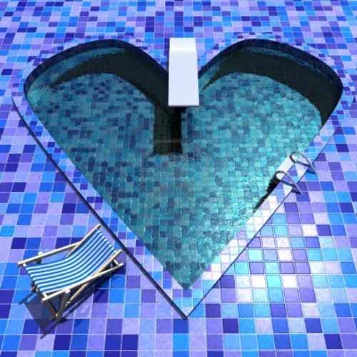 casain3mosse - piscina a forma di cuore
