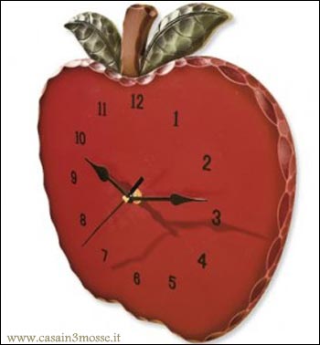casain3mosse - orologio mela da muro