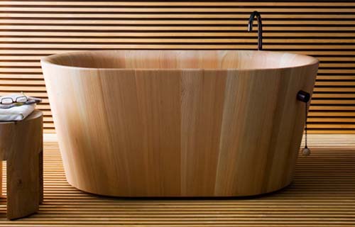 casain3mosse - vasca da bagno in legno